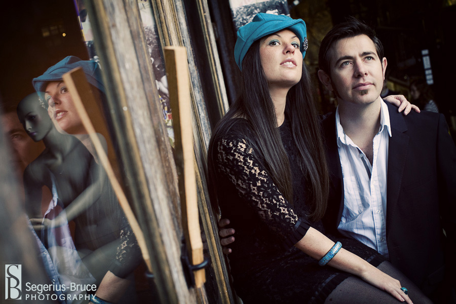Engagement photography in a unique market location, London
