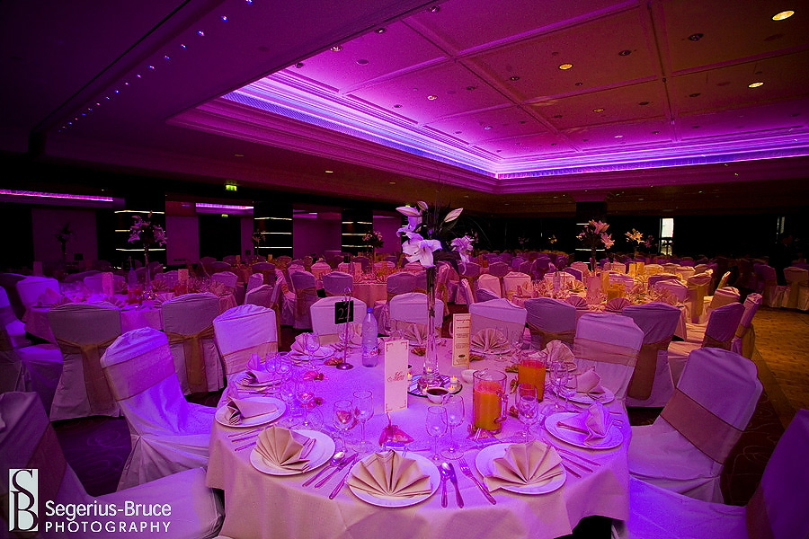 Wedding reception layout at the Intercontinental