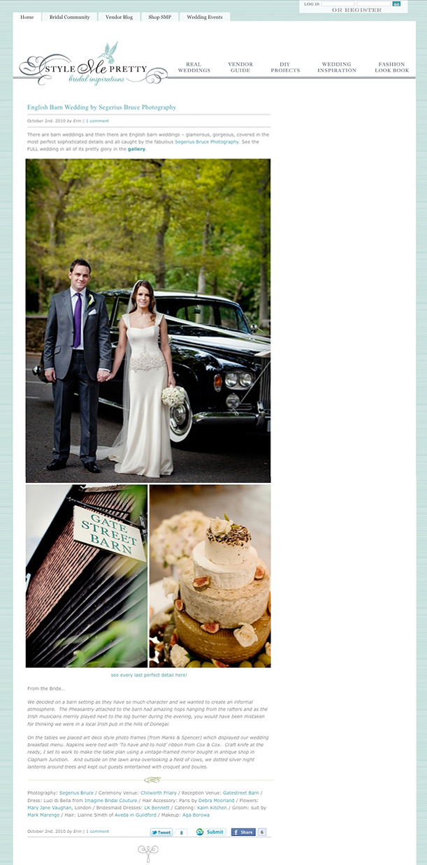 Wedding at Gatestreet Barn on Style Me Pretty Wedding at Gatestreet Barn on Style Me Pretty