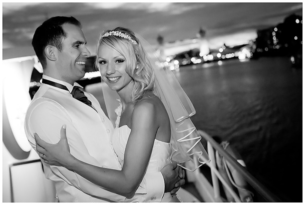 wedding on a boat on the river Thames wedding on a boat on the river Thames