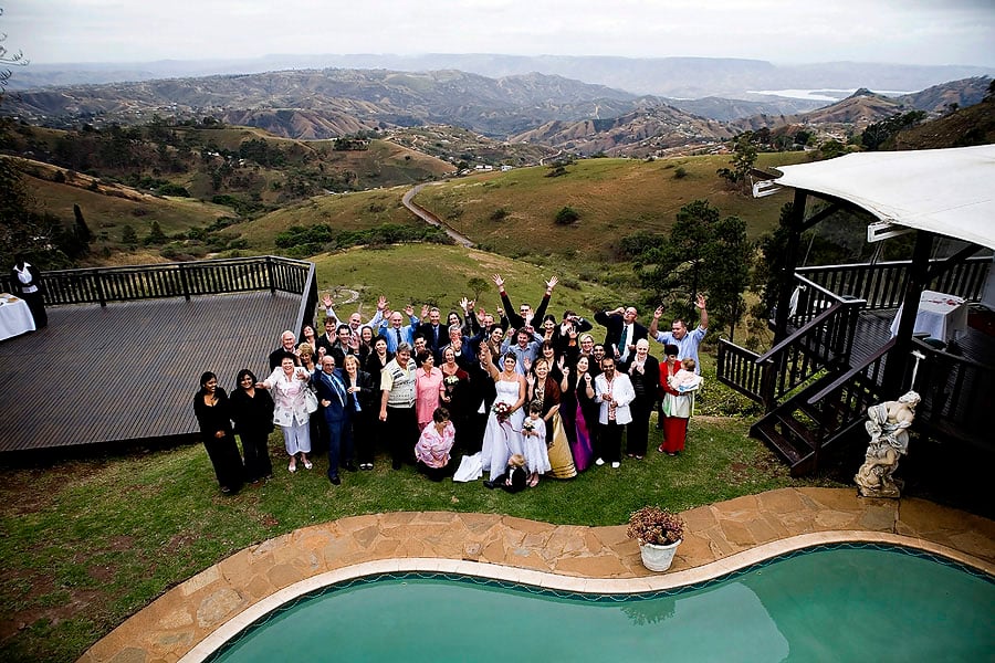 Wedding Party Group shot of the entire Wedding Party at Bella Vista