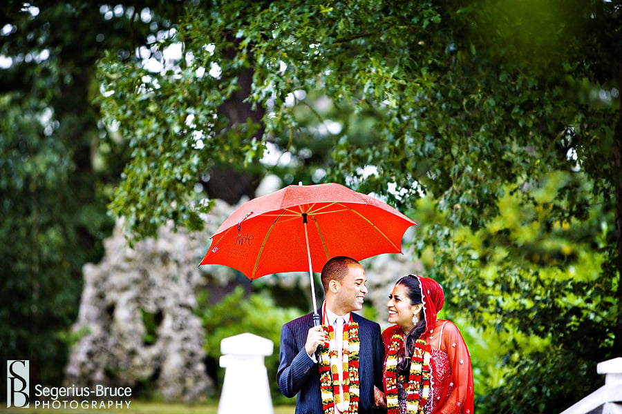 Painshill Park Wedding Asian wedding photos in the rain