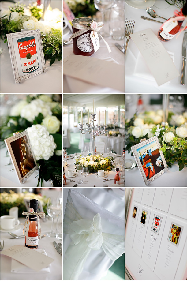 White Wedding Ideas Art infused wedding