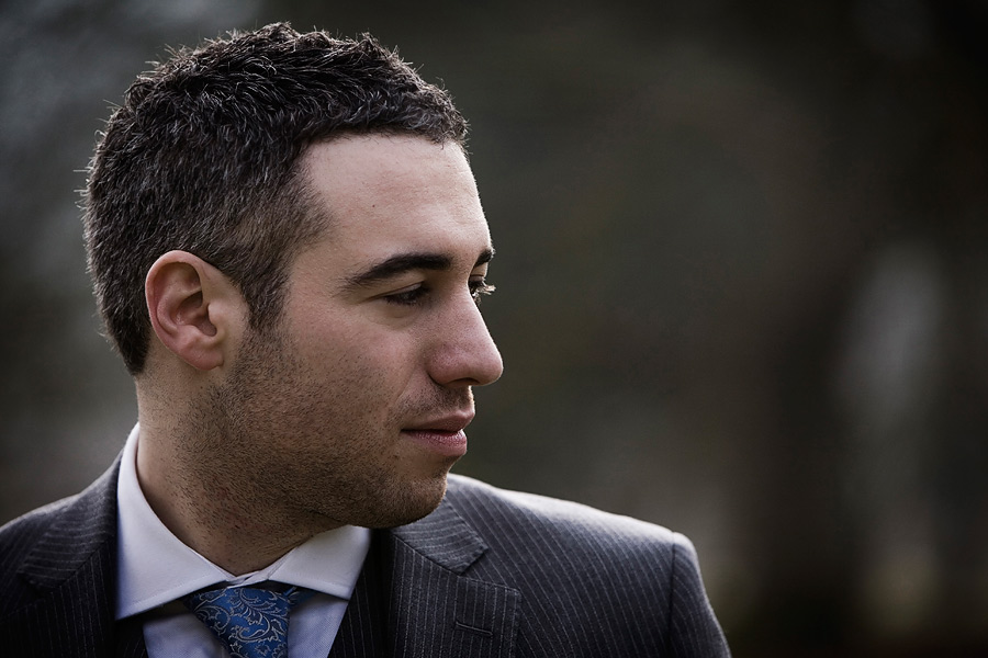 groom portrait outdoors