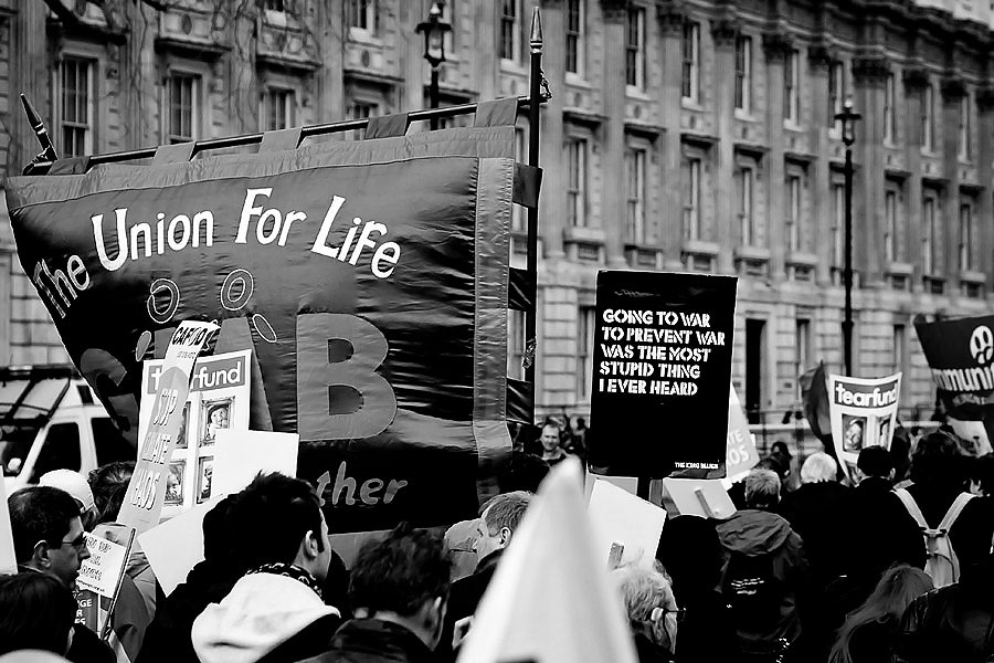 Protest against war in Irac G20 summit protest in London