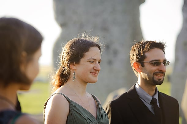 wedding handfastening ceremony at Stonehenge
