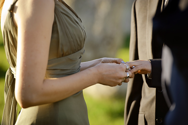 wedding handfastening ceremony at Stonehenge