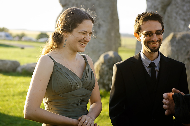 wedding handfastening ceremony at Stonehenge