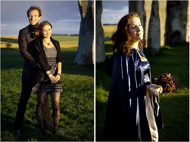 wedding handfastening ceremony at Stonehenge