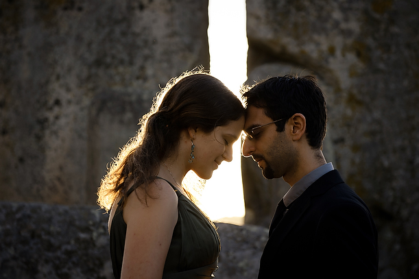 wedding handfastening ceremony at Stonehenge