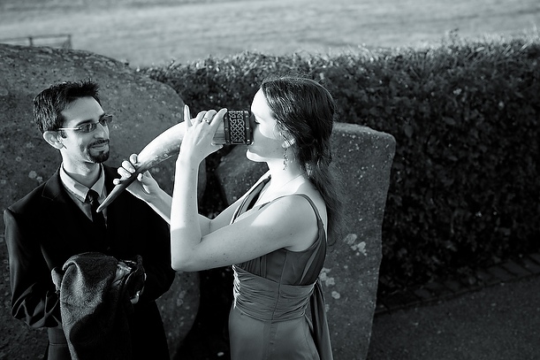 wedding handfastening ceremony at Stonehenge