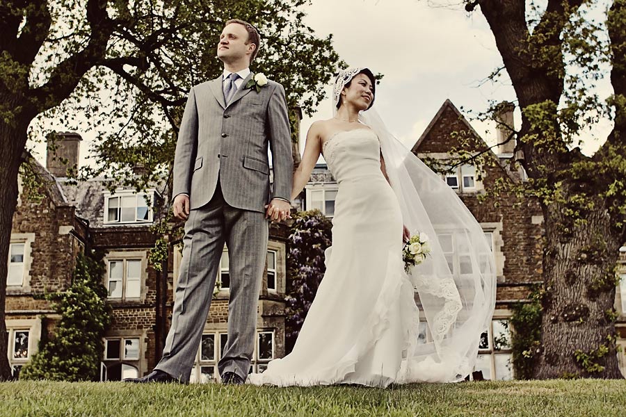 Vintage styled wedding photograph at Hartsfield Manor