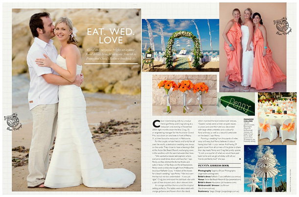 wedding-in-bali weddig in bali featured in You & Your Wedding magazine