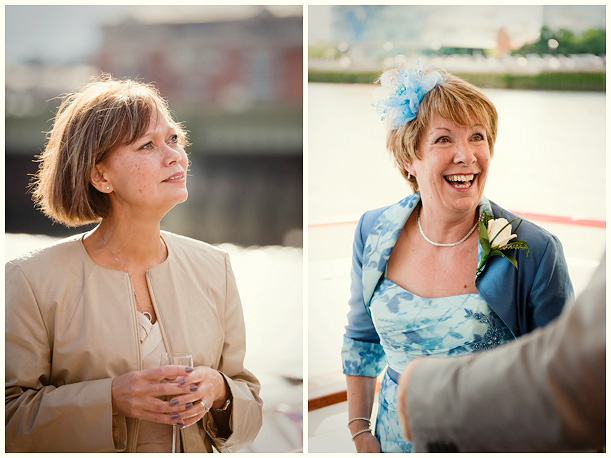 wedding on a boat on the river Thames