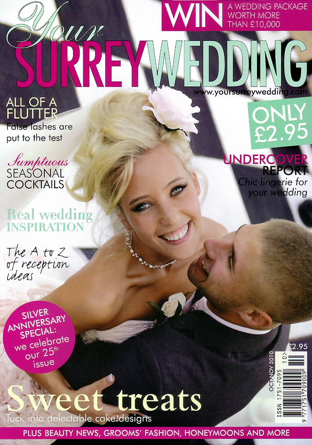 Cover of Your Surrey Wedidng Magazine, Surrey wedding photographer